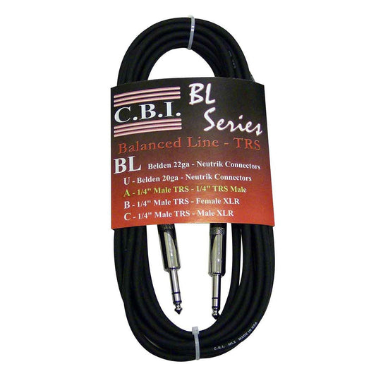 CBI BL2A 1/4 Inch TRS Cable, 15 Foot