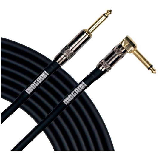 Mogami Platinum Guitar Cable with Right Angle Ends, 12'