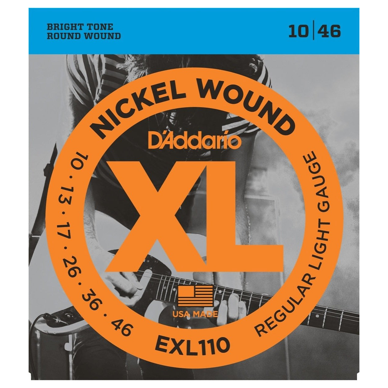 D'Addario EXL110 XL Electric Guitar Strings (Regular Light, 10-46), 10-Pack