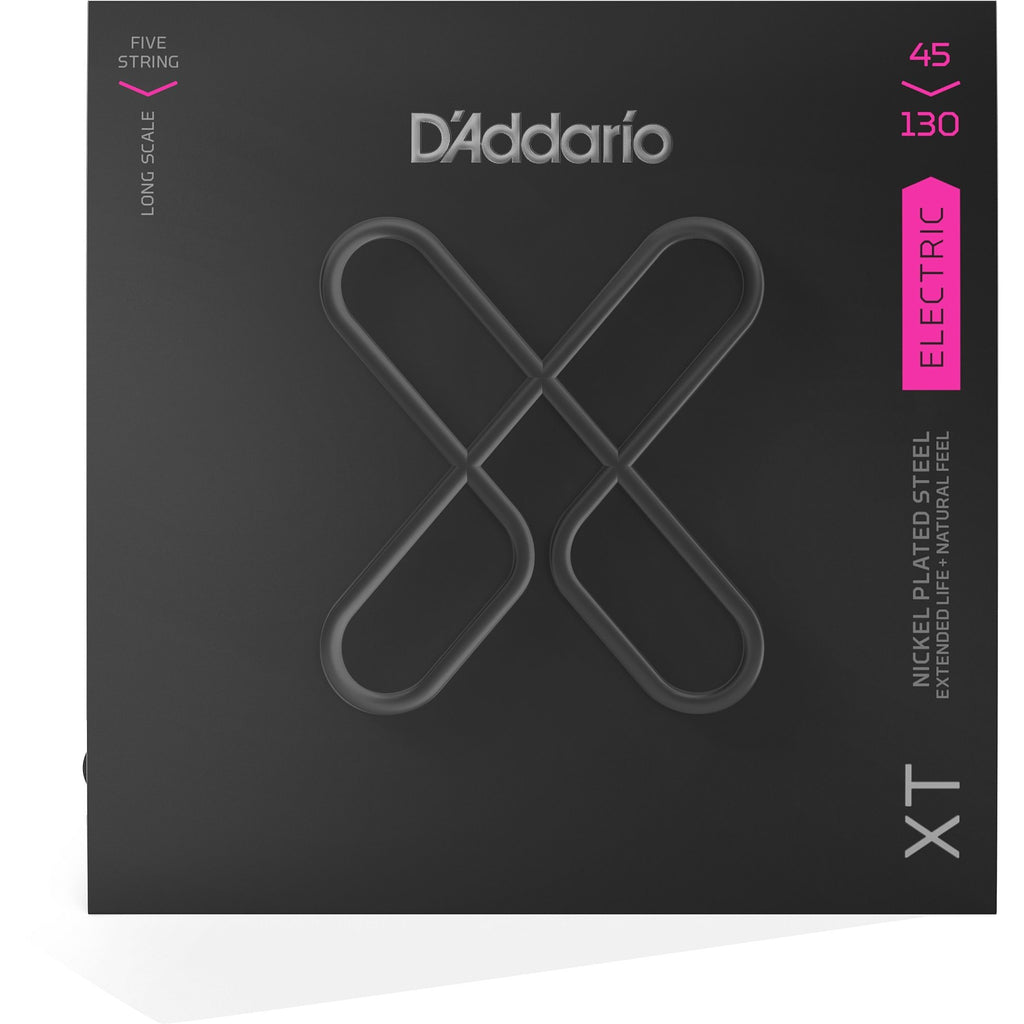 D'Addario XTB XT Electric Bass Guitar Strings, 5-String, 45-130