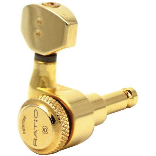 Graph Tech Ratio Locking Guitar Tuners (6 In Line), Gold