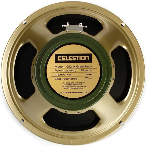 Celestion G12M Greenback Classic Series Guitar Speaker (25 Watts, 12 Inch), 8 Ohms