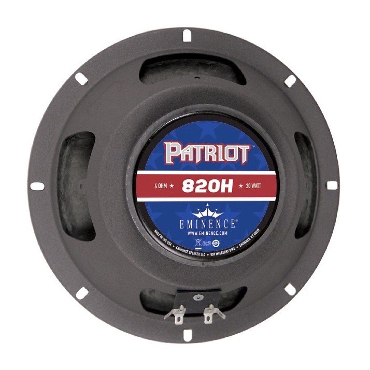 Eminence 820H Patriot Guitar Speaker (20 Watts, 8 Inch), 4 Ohms