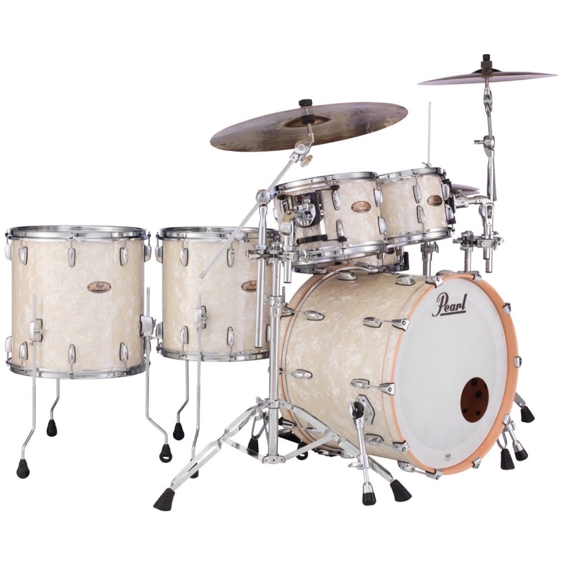 Pearl Session Studio Select Drum Shell Kit, 5-Piece, Nicotine White Marine Pearl