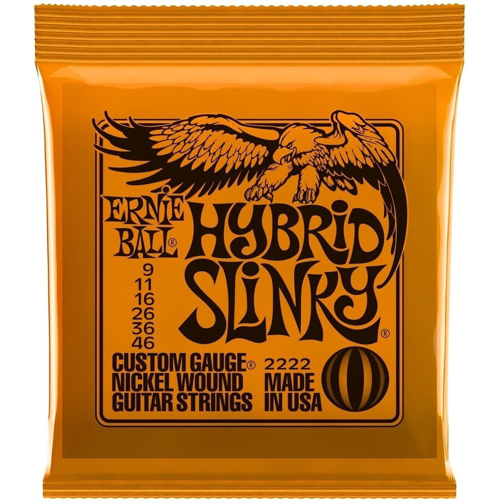 Ernie Ball Hybrid Slinky Nickel Wound Electric Guitar Strings, 3222, 3-Pack, 17046