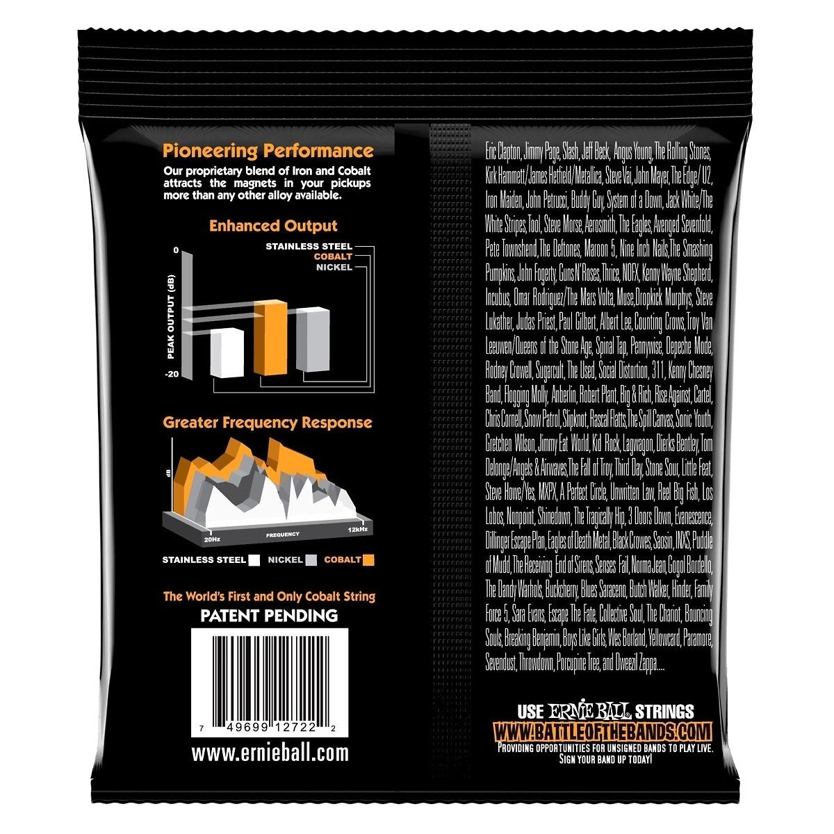 Ernie Ball Hybrid Slinky Cobalt Electric Guitar Strings, 2722, 17046