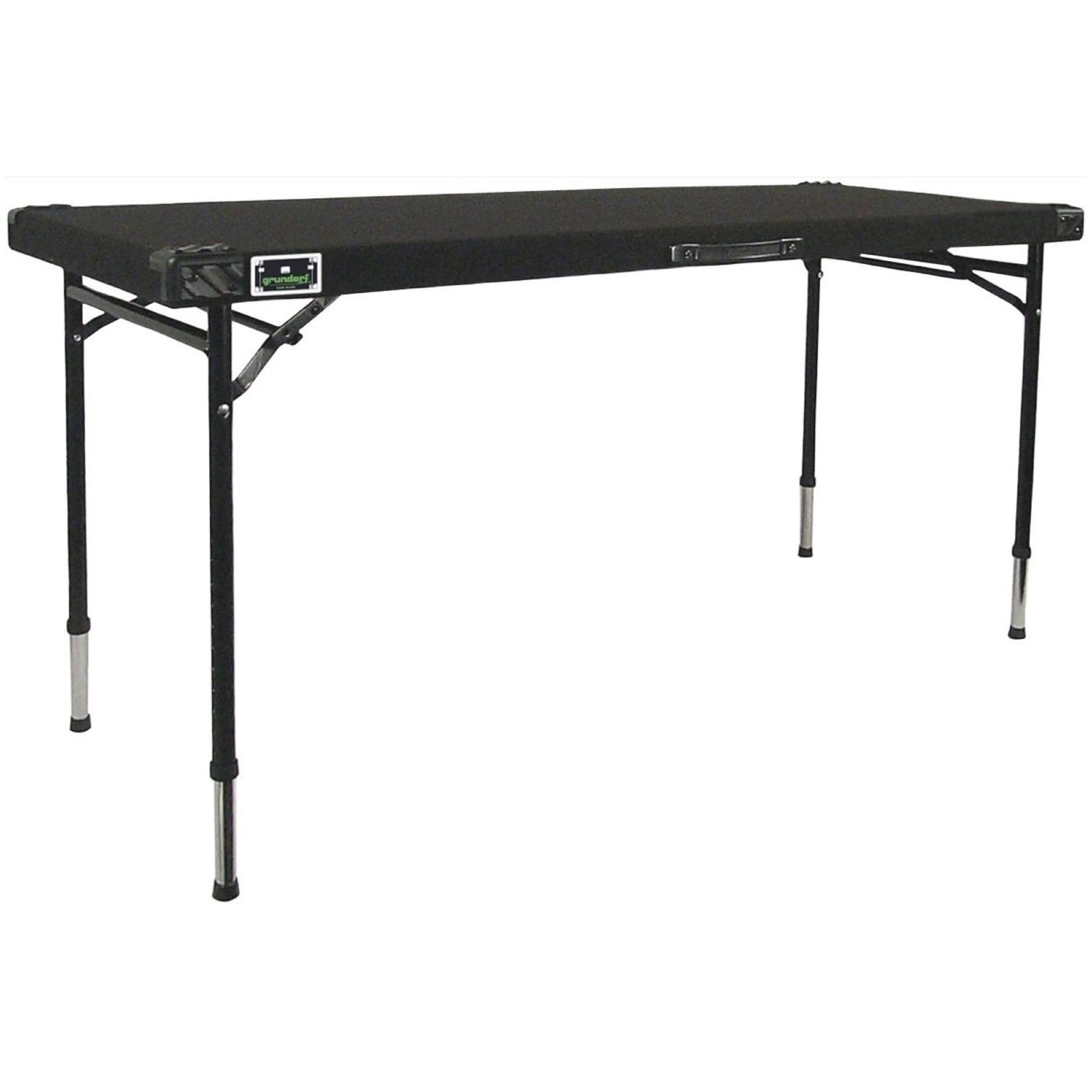 Grundorf AT-6022 Carpeted Facade Table, Black, 60x22 Inch