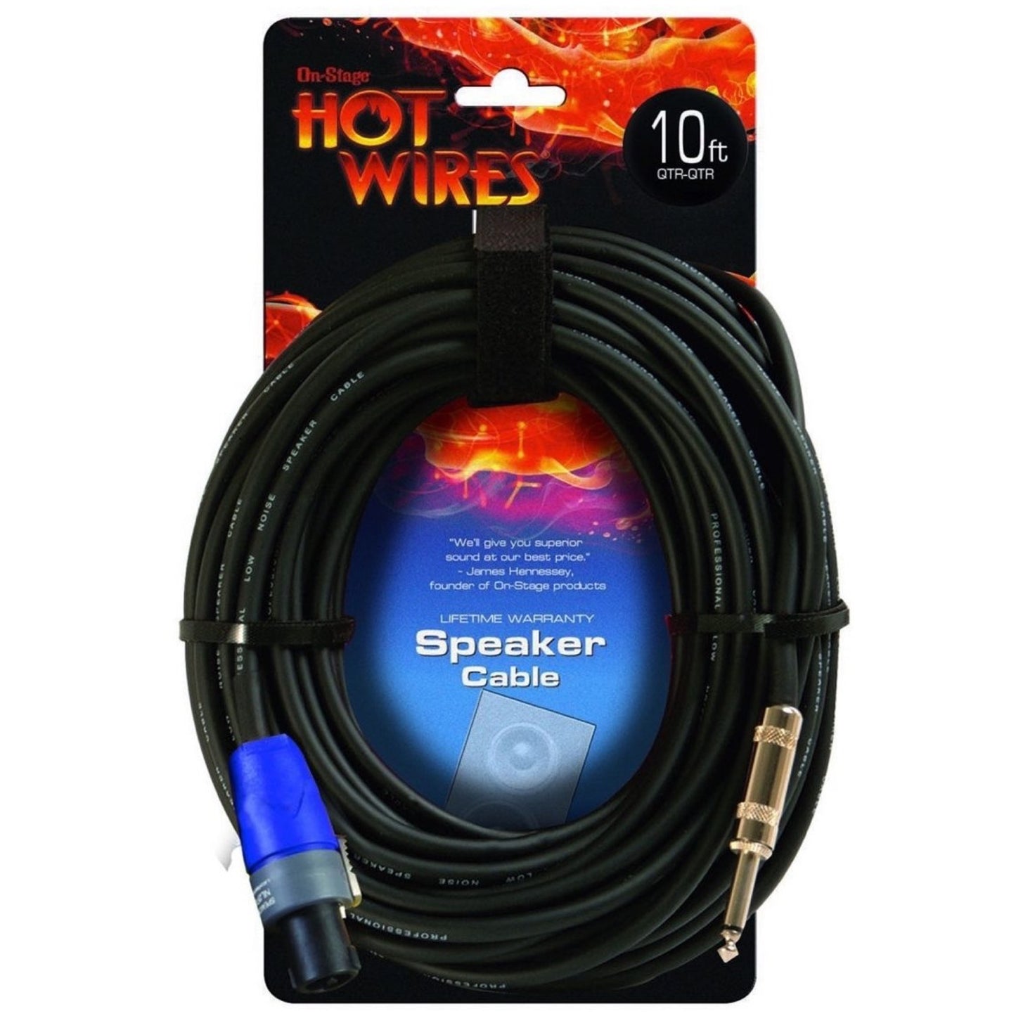 Hot Wires Speakon to 1/4 Inch Speaker Cable, 2-Pack, 50 Foot