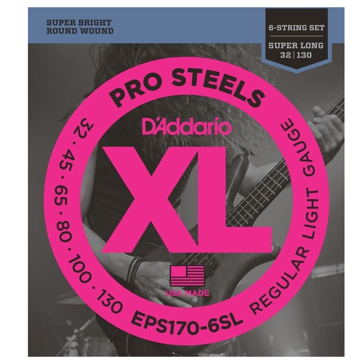 D'Addario EPS1706SL 6-String Pro Steels Bass Strings