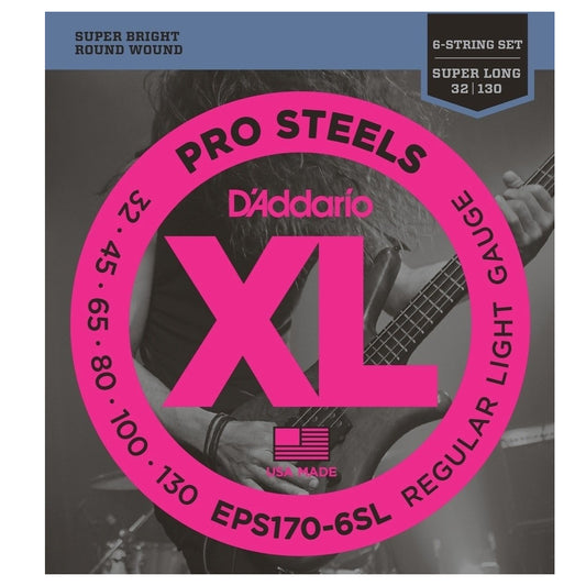 D'Addario EPS1706SL 6-String Pro Steels Bass Strings
