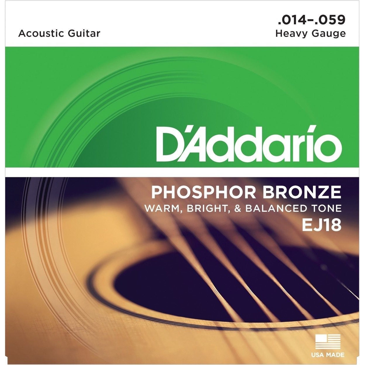 D'Addario EJ18 Heavy Phosphor Bronze Acoustic Guitar Strings