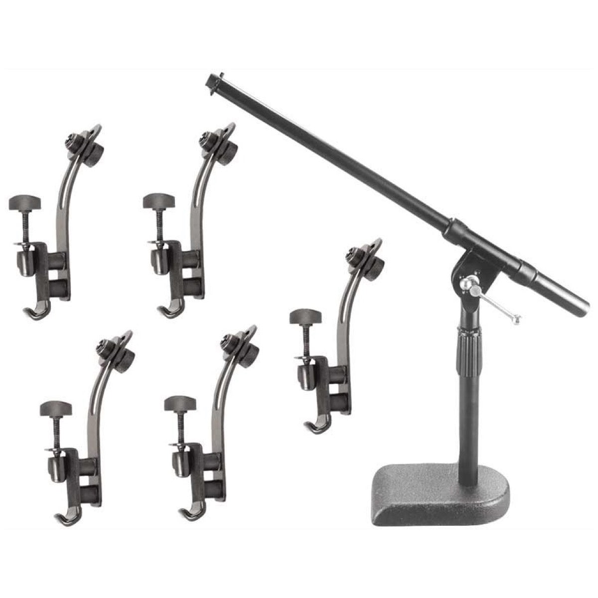 On-Stage Drum Set Microphone Stand and Clips Pack