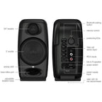 IK Multimedia iLoud Micro Monitors Pair with Bluetooth, Black