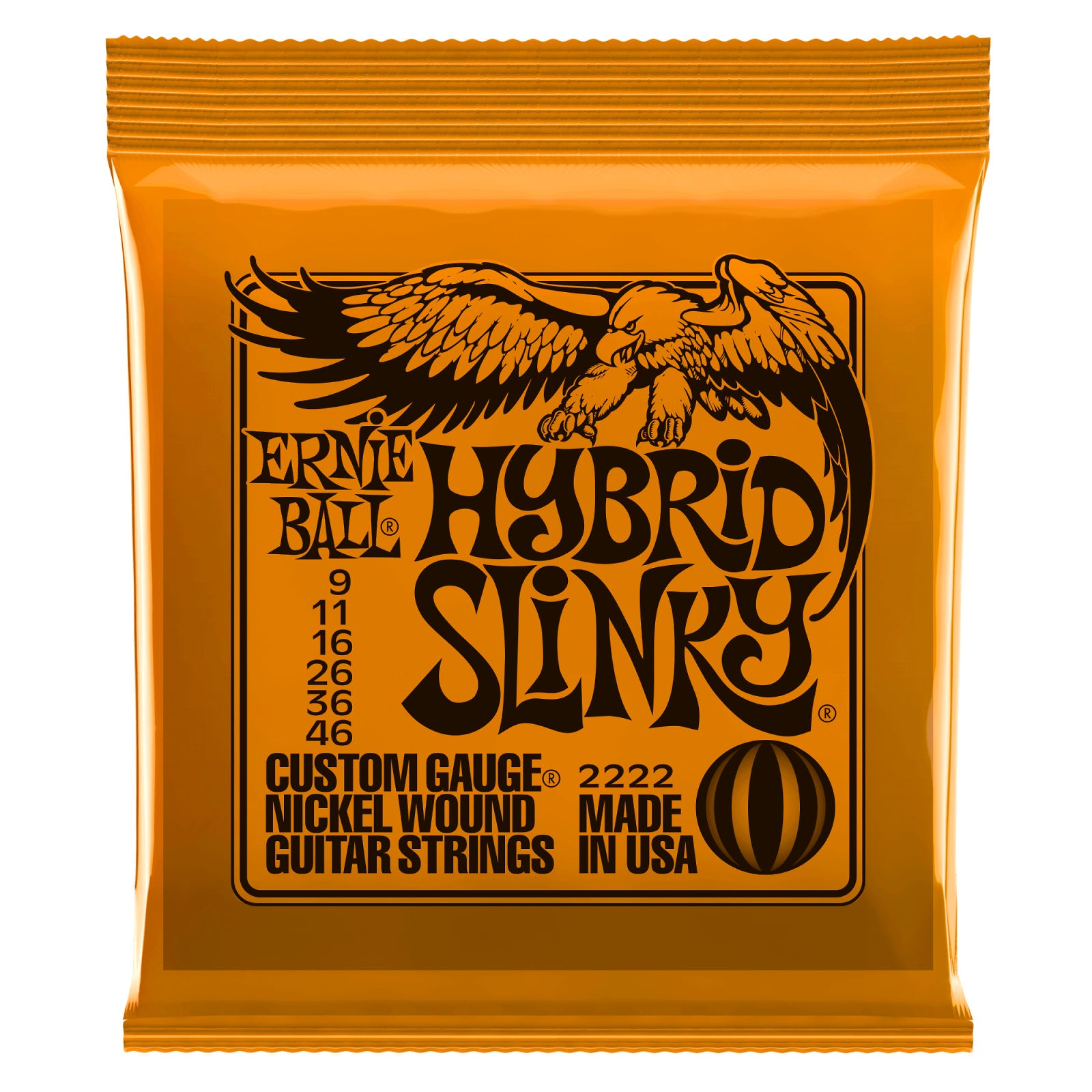 Ernie Ball Hybrid Slinky Nickel Wound Electric Guitar Strings, 2222, 17046