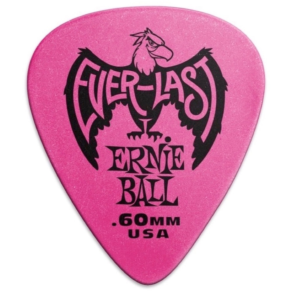 Ernie Ball Everlast Guitar Picks (12-Pack), Pink