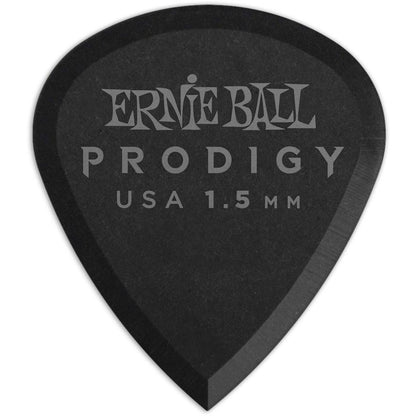 Ernie Ball Prodigy Mini Guitar Picks (6-Pack), Black, 1.5mm