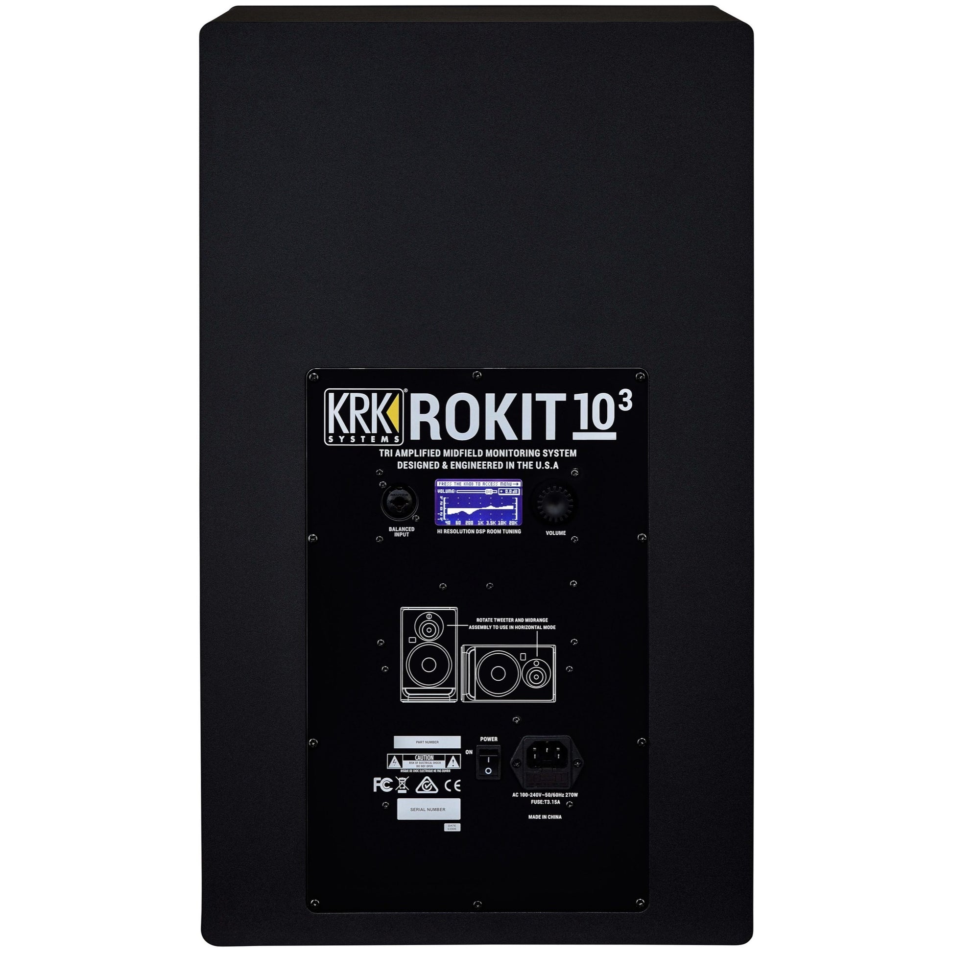 KRK Rokit 10-3 G4 Generation 4 Powered Studio Monitor, Single Speaker