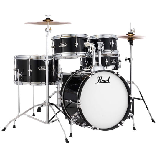 Pearl RSJ465CC Roadshow Junior Complete Drum Set, 5-Piece, Black