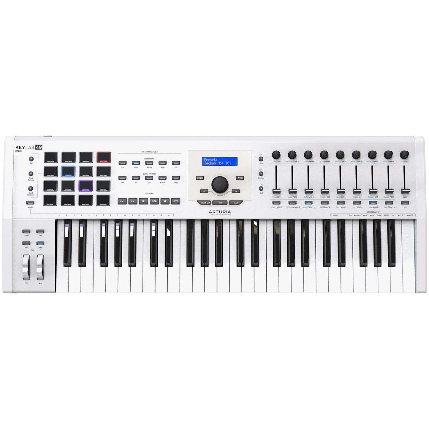 Arturia Keylab 49 MKII USB MIDI Controller Keyboard, White