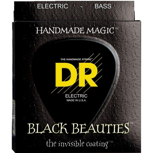 DR Strings BKB45 Black Beauties Electric Bass Strings (Medium, 45-105), BKB-45, Medium, 45-105