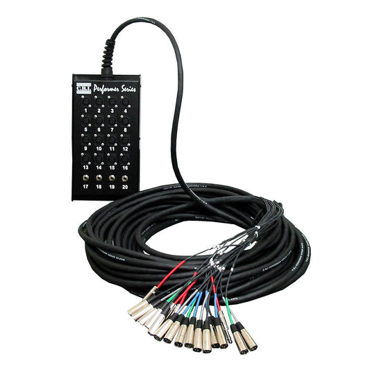 CBI 16x4 Audio Snake with Neutrik Connectors (XLR x 16, 1/4 Inch TRS x 4), 100 Foot