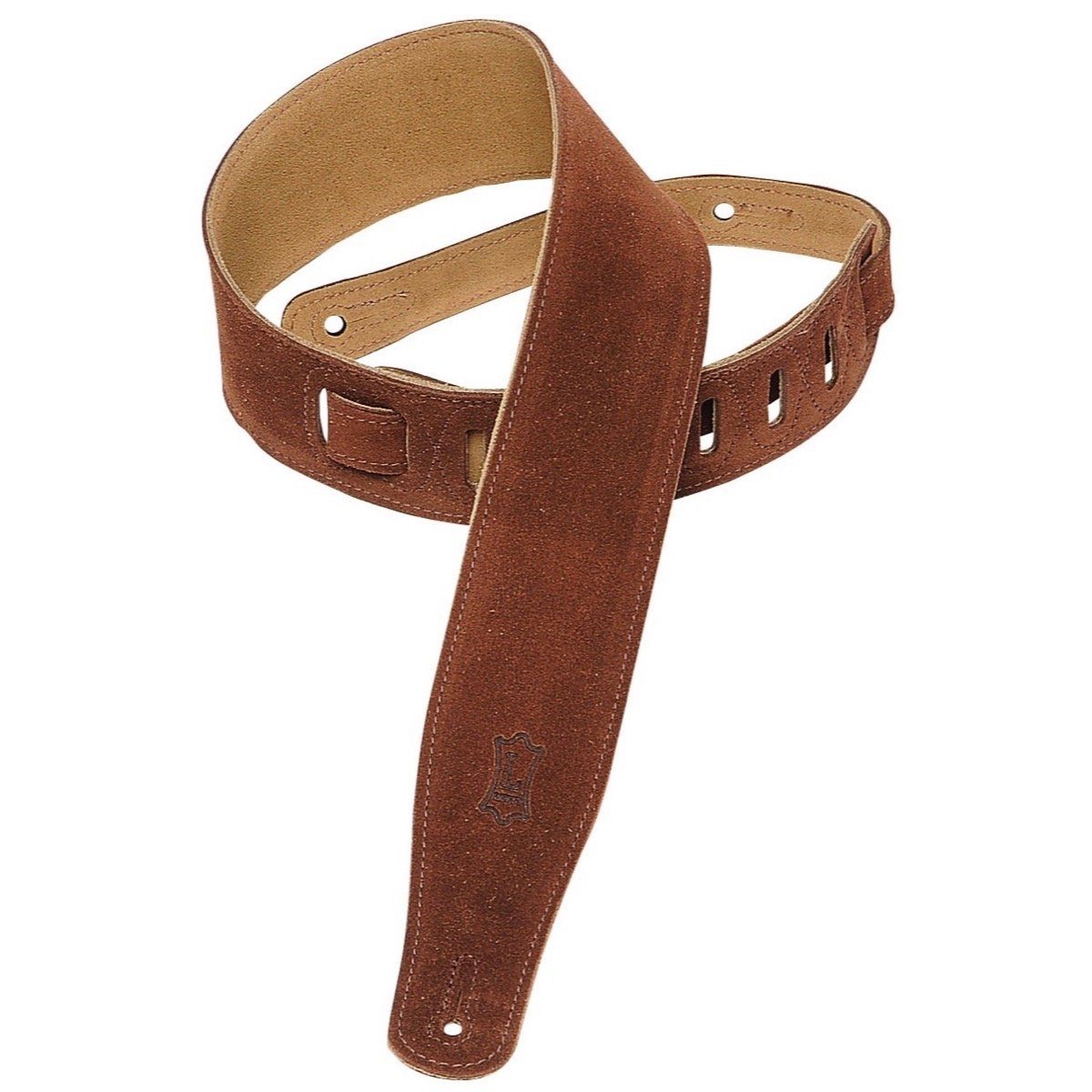 Levy's MS26 2.5 Inch Suede Guitar Strap, Brown