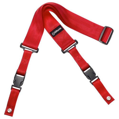 DiMarzio Nylon ClipLock Guitar Strap, Red, DD2200N