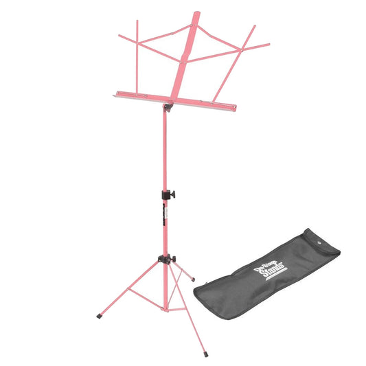 On-Stage SM7122 Folding Music Stand, Pink, with Bag