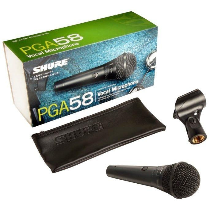 Shure PGA58 Dynamic Vocal Microphone, with XLR Cable