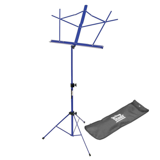 On-Stage SM7122 Folding Music Stand, Dark Blue, with Bag