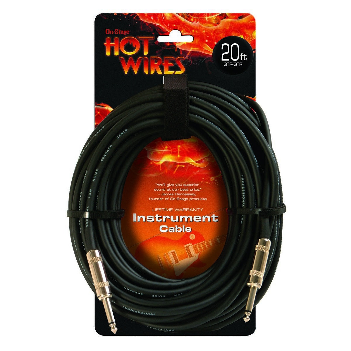 Hot Wires Guitar Instrument Cable, 20 Foot