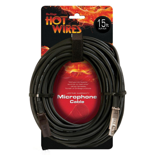 Hot Wires Microphone Cable, 15 Foot