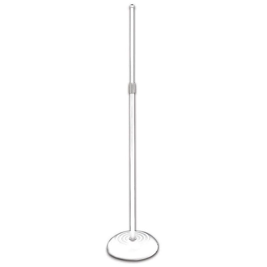On-Stage MS7201QTR Quarter-Turn Round Base Microphone Stand, White