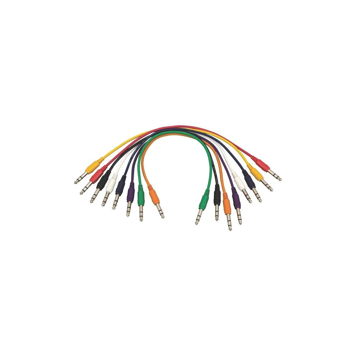 Hot Wires Balanced Patch Cables, PC1817TRSS, Straight End, 8-Pack, 17 Inch