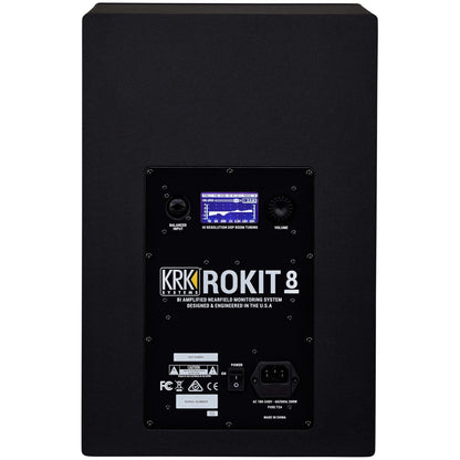 KRK RP8G4 Rokit 8 Generation 4 Powered Studio Monitor, Single Speaker