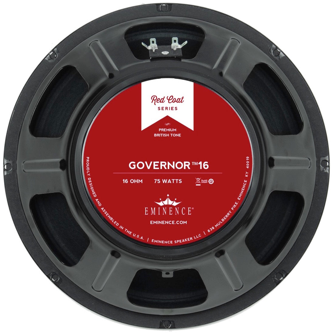 Eminence Governor Red Coat Guitar Speaker (75 Watts, 12 Inch), 16 Ohms