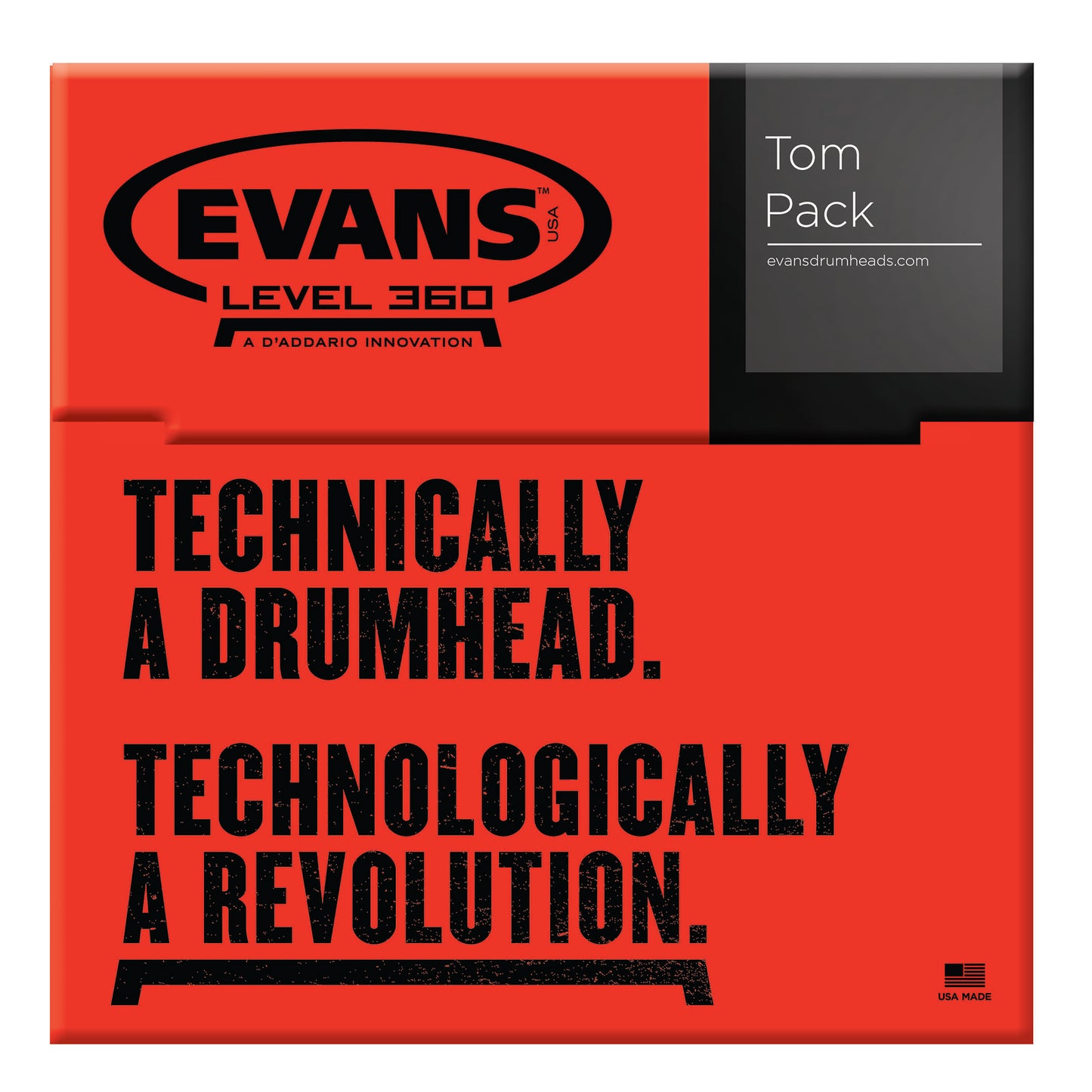 Evans EC2S Edge Control Clear Drumhead, Rock Tom Pack: 10, 12 and 16 Inch