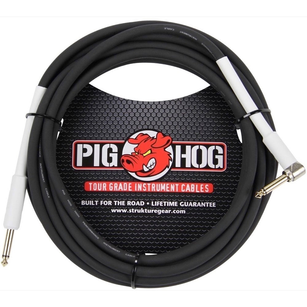 Pig Hog Instrument Cable, with One Right Angle End, 10 Foot