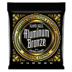 Ernie Ball Aluminum Bronze Acoustic Guitar Strings, P02570, Extra Light (10-50 Gauge)