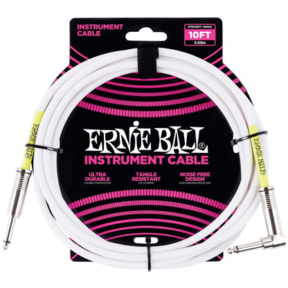 Ernie Ball Guitar Cable (Straight to Angle), 10 Foot