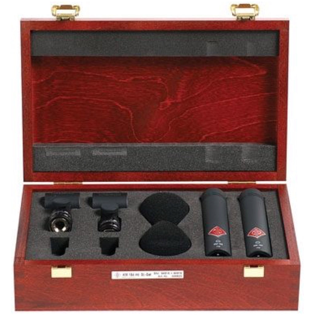 Neumann KM 184 Cardioid Small-Diaphragm Condenser Microphone, Black Matte, Matched Pair