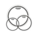 Evans EC2S Edge Control Clear Drumhead, Rock Tom Pack: 10, 12 and 16 Inch