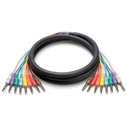 Hosa CPP-80 Snake Cable (1/4 Inch TS x 8), 9.9 Foot, 3 Meter