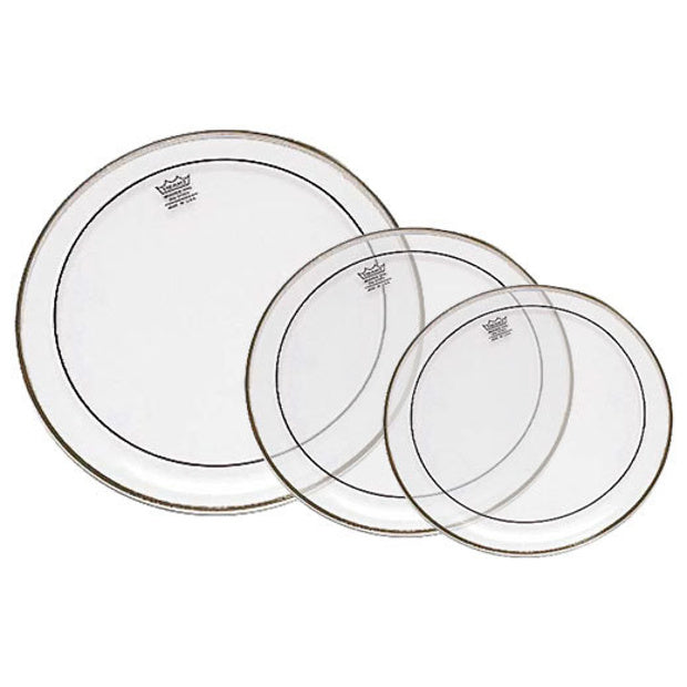 Remo Clear Pinstripe Tom Drumhead Pack, Pack 1, 10, 12, and 16 Inch