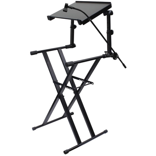 Odyssey LTBXS2MTCP 2-Tier DJ X-Stand Combo Pack, Black