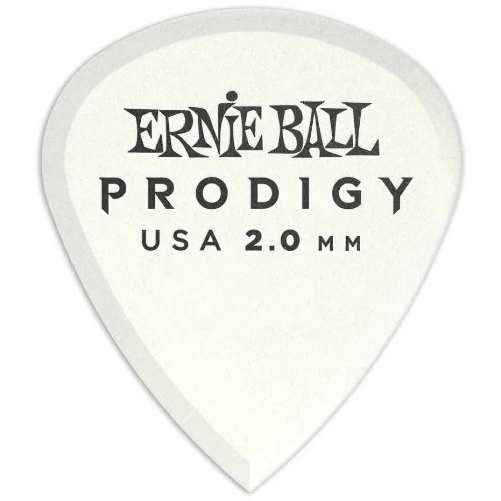 Ernie Ball Prodigy Mini Guitar Picks (6-Pack), White, 2.0mm