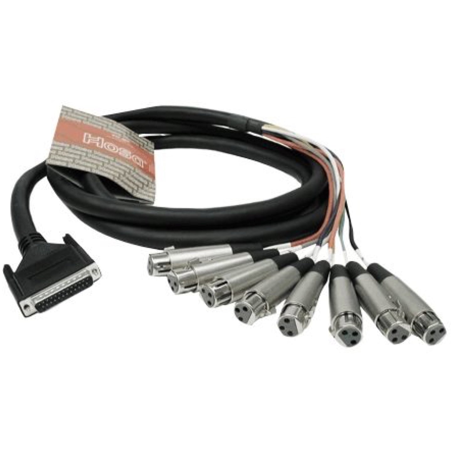 Hosa DTF800 Snake Cable (25-Pin D-Sub to XLR Female x 8), DTF-803, 3 Foot
