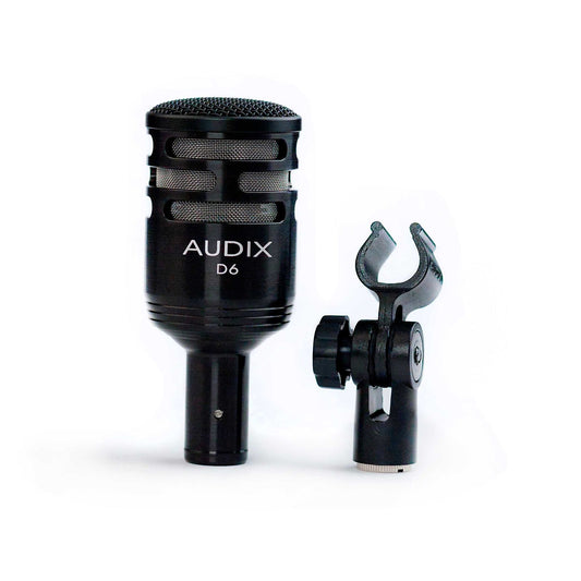Audix D6 Large Format Bass Drum Microphone, Black