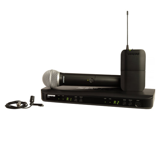 Shure BLX1288/CVL Combination Wireless CVL Lavalier and PG58 Handheld Microphone System, Band H9 (512-542 MHz)