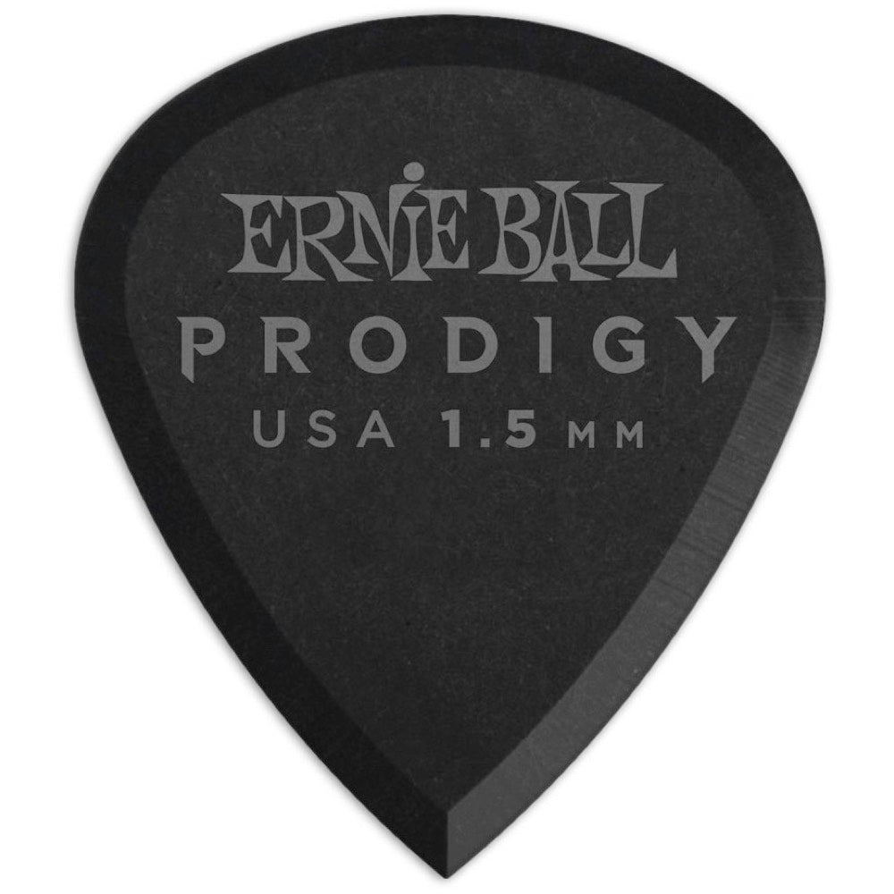 Ernie Ball Prodigy Mini Guitar Picks (6-Pack), Black, 1.5mm